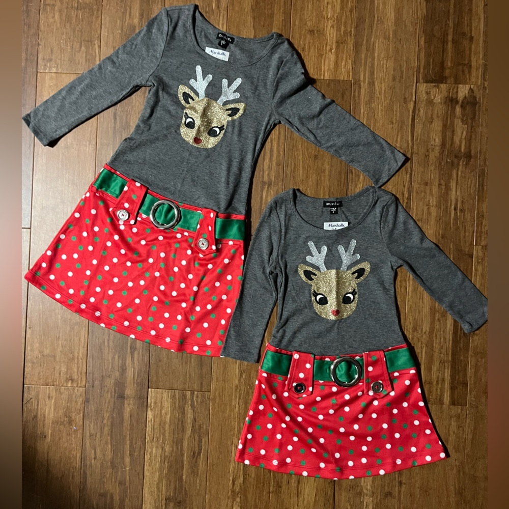 Zunie Christmas shiny reindeer Dress